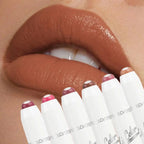 2-in-1 Nude Lipstick Matte Red Lip Balm Moisturizing 6 Colors Sandwich Lipstick Waterproof Long Lasting Non-stick Cup Lip Stick Lootquake LLC