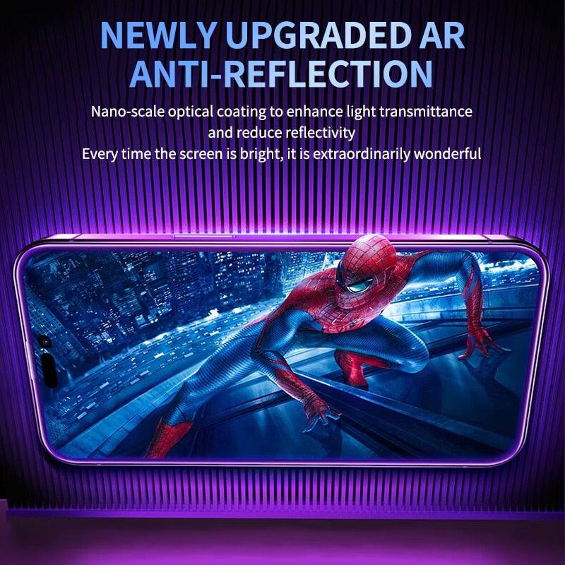 40D High Quality Full Cover Screen Protector For iPhone 14 13 12 11 PRO MAX Tempered Glass For Iphone XS XR X14 13 12 Mini Plus  Tempered Glass Screen Protector Compatible For iPhone Stevvex