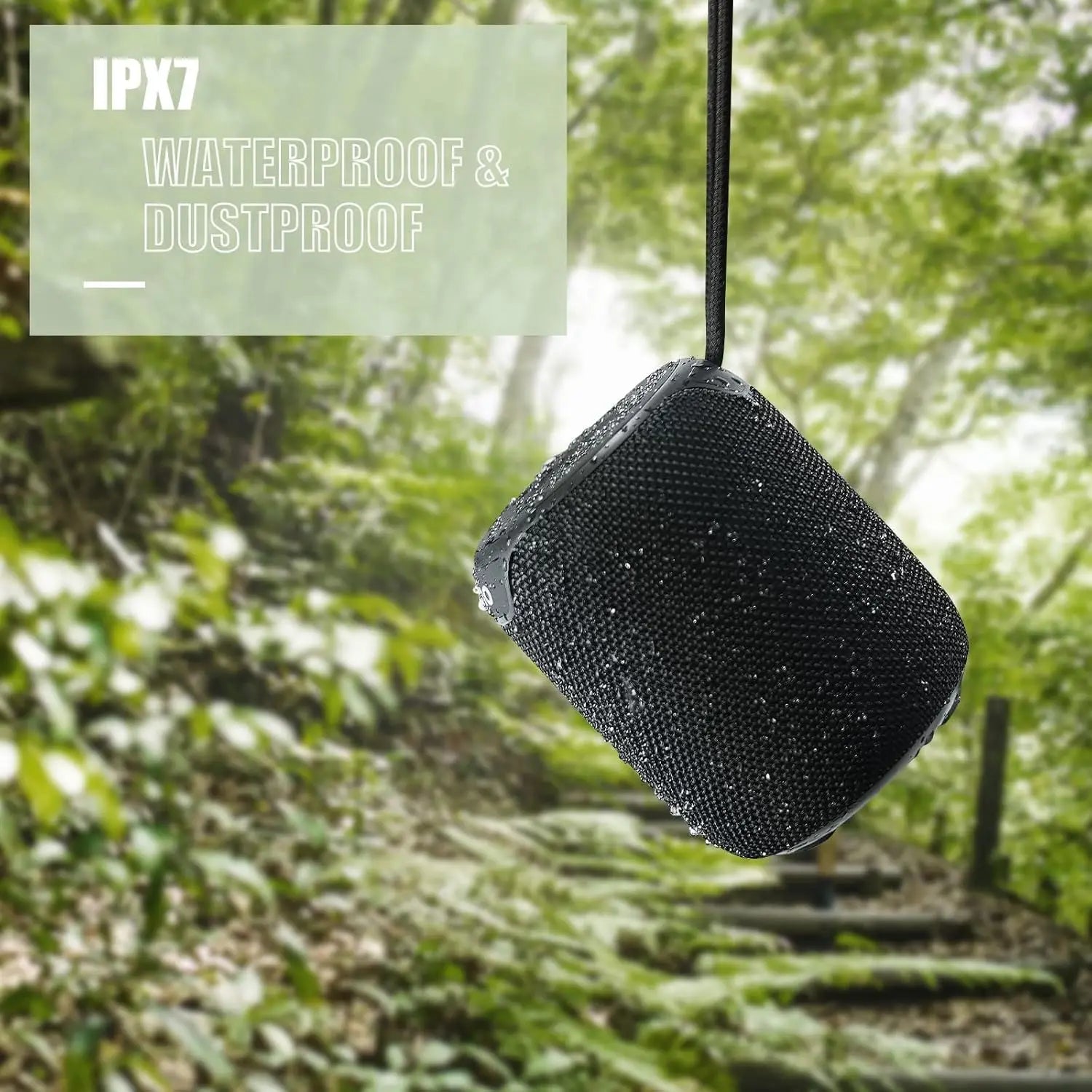 Bluetooth Speakers, 15W Portable Speakers Bluetooth Wireless V5.3 with Stereo Sound, Active Extra Bass, IPX7 Waterproof Shower Lootquake LLC