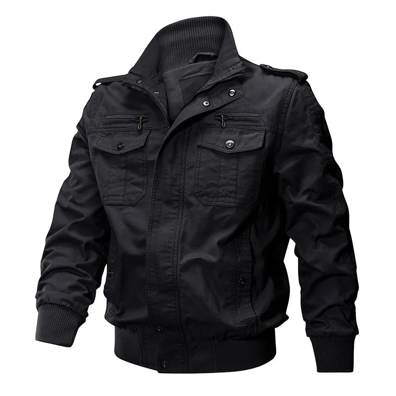 New Workwear Pilot Spring Autumn Coats Men's Jackets Military Tactical Multi Pocket Tops Men's Clothing