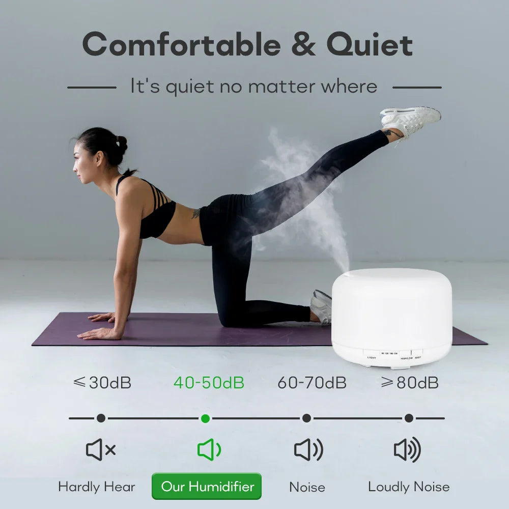 Air Humidifier Essential Oil Diffuser 300ML 500ML 1000ML With Lights Remote Control Ultrasound Electric Aromatherapy Diffuser Lootquake LLC