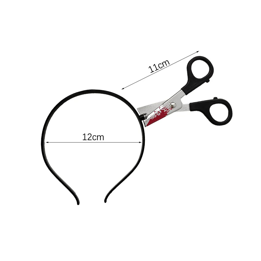 Halloween Decor Accessories Hair Hoop Horror Blood Fake Ax Saws Knife Gothic Headband Halloween Party Masquerade Cosplay Prop Lootquake LLC