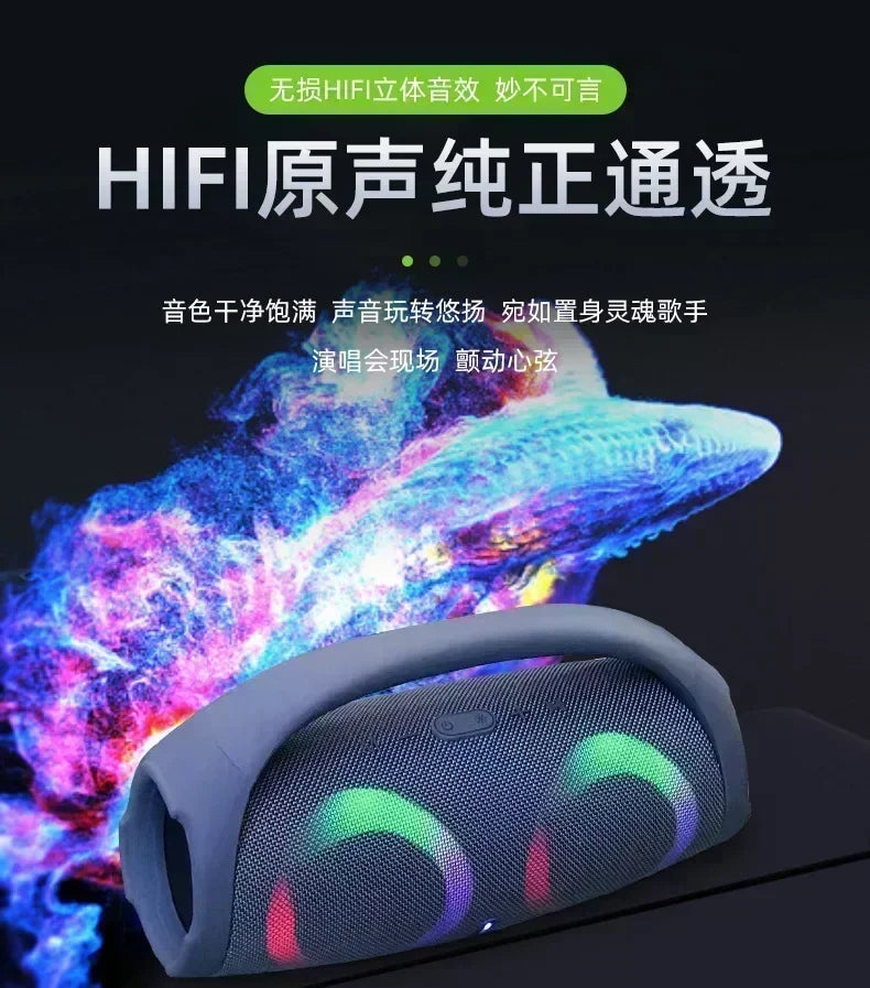 Portable Waterproof 100W High Power Bluetooth Speaker RGB Colorful Light Wireless Subwoofer 360 Stereo Surround TWS FM Boom Box Lootquake LLC