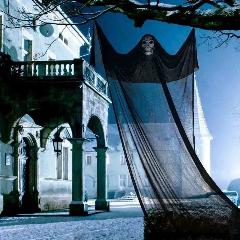 Halloween Hanging Skull Ghost Haunted House Decoration With LED Sound Ghost Ornament Indoor Outdoor Bar Halloween Party Decor Lootquake LLC