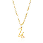 26 Initial Letters Heart Pendant Stainless Steel Necklace for Women Gold Color A-Z Alphabet Choker Chain Birthday Jewelry Gift