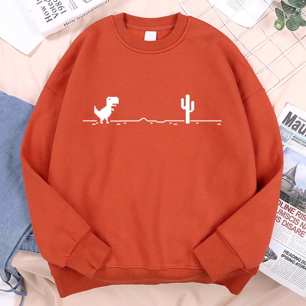 Network Malfunction Little Dinosaur Sweatshirts Men Women Casual Hoody Hip Hop Comfortable Streetwear Loose Warm Clothes Hoodies Lootquake LLC