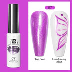 5ML Gold Silver Metallic Liner Paint Gel Polish Chrome Mirror Metal Effect Super Bright French UV LED Semi Permanent Nail Gel Lootquake LLC