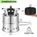 FlexFire: Compact Dual-Fuel Outdoor Cooking Stove THRIXINE