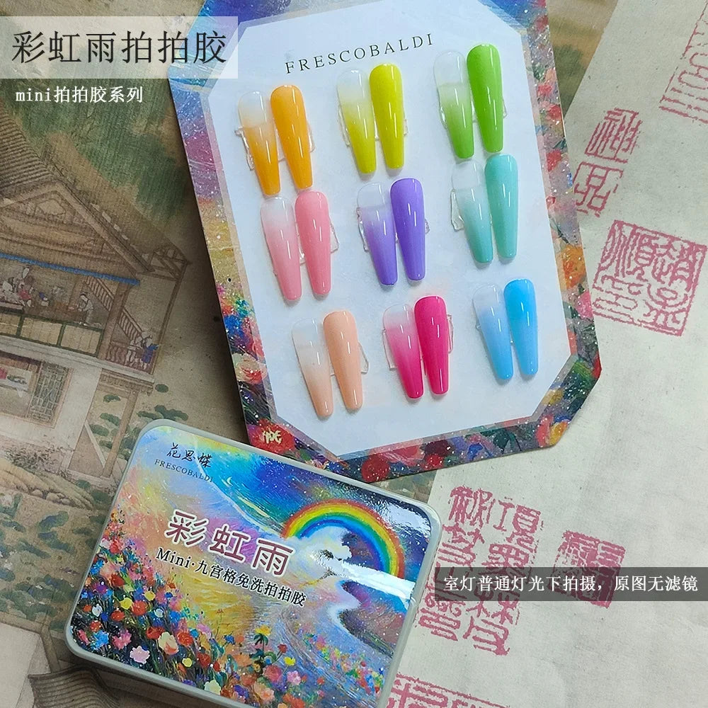 9 colors Chinese style aurora powder shell polished fairy powder cream popular brocade powder three-dimensional nail decoration Lootquake LLC