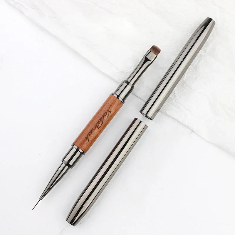 New Dual-ended Nail Brush Acrylic Nail Art Brushes Professional UV Gel Nail Polish Liner Flower Painting Drawing Manicure Tools Lootquake LLC