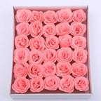 30pcs of 7cm Glitter spray artificial flower rose for Christmas gift hot Valentine DIY bouquet easter wedding Birthday decor Lootquake LLC