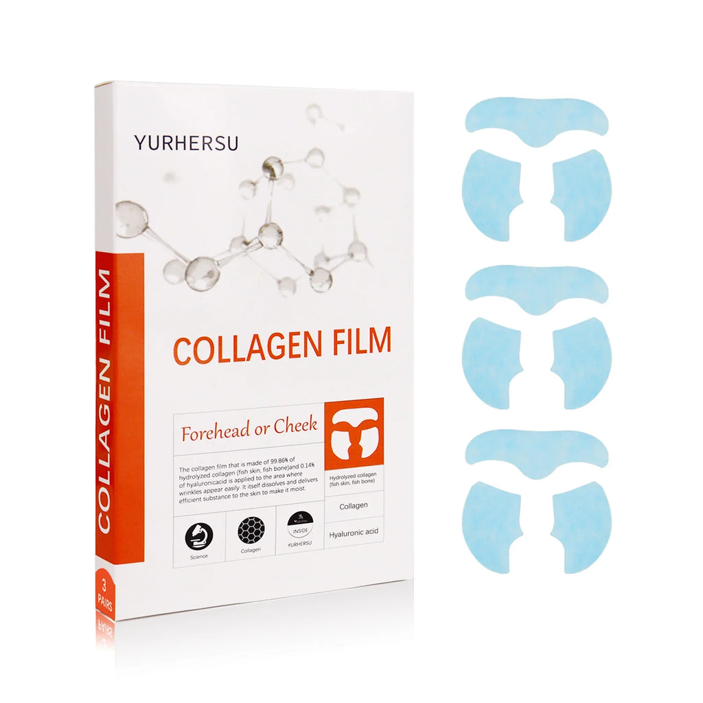Collagen Film Water Soluble Moisturizer Essence Patch Collagen Soluble Mask Skin Care Product: 3PCS