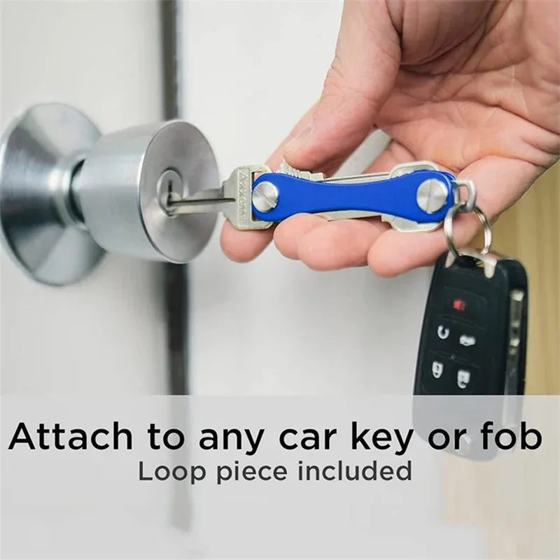 Smart key chain Mini Keychain Compact Key Decorative Holder Clip Home Storage Metal key Clip Aluminum Organizer Keychain Outdoor Lootquake LLC