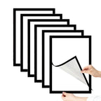 A4/A5/A6 Black Magnetic Photo Frame Publicity Column Advertising Column Self Adhesive Soft Poster Frame Certificate Folder Lootquake LLC