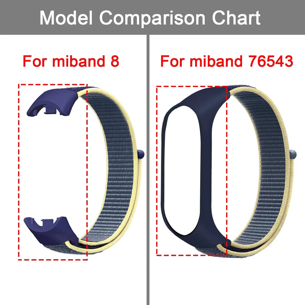 Nylon Loop for xiaomi Mi Band 9 8 Strap NFC SmartWatch Wristband Correa Replacement sport pulsera for Miband 7 6 5 4 3 Bracelet Lootquake LLC