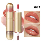 1pcs Double-head lip gloss lipstick, hydrating and moisturizing, foldable, sparkling mirror-like, nourishing lip gloss Lootquake LLC