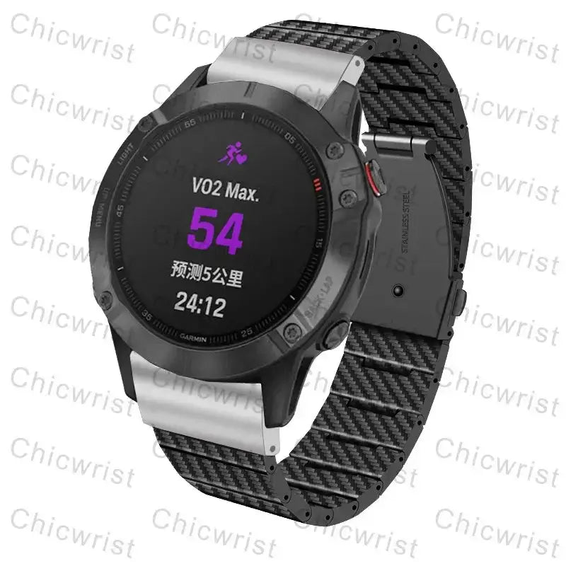 Garmin Carbon Fiber Band - Durable QuickFit Strap - SJB-DIAMOND ELITES