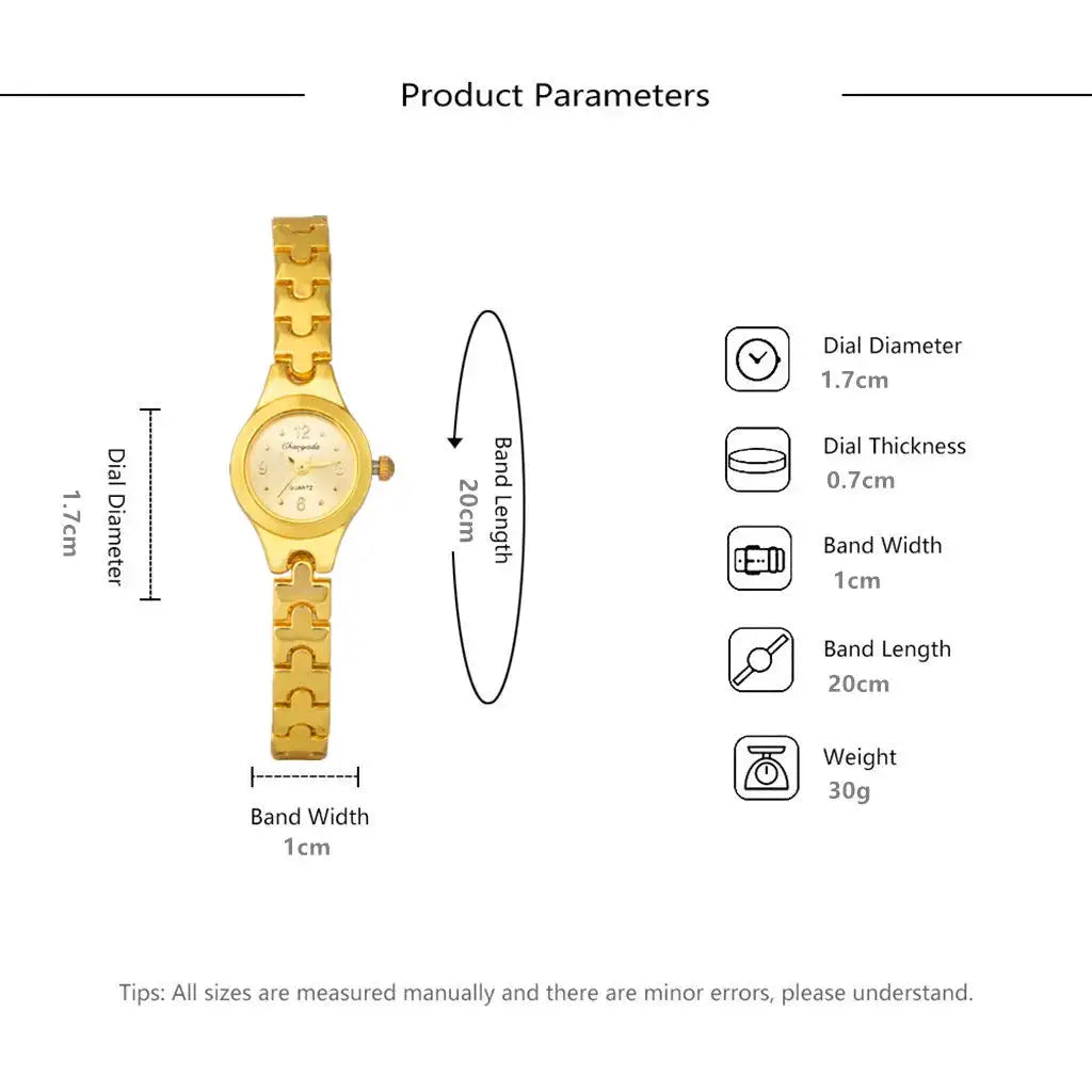 Luxury Women Watch Rhinestone Gold Bracelet High Quality Classic Stainless Steel Watches Quartz Women Wristwatch Gift for Woman