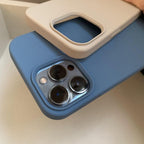 Silicone Soft Thick Protective Rubber Phone Basic Case For iPhone 14 13 Pro Max Case Luxury Silicone Phone Case for iPhone Solid Color Classic Camera Protection Case Stevvex