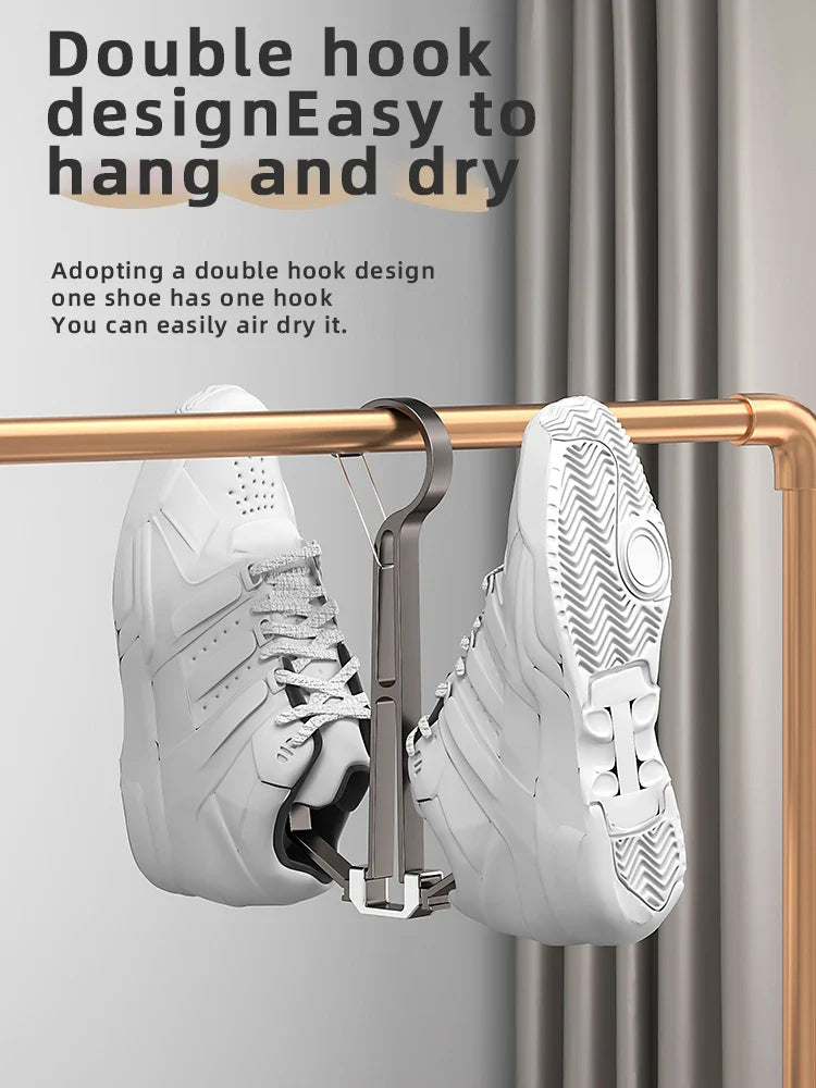 Household Shoes Drying Rack Balcony Foldable Shoe Hanger Clothing Hook Sneaker Rack Home Storage Lundary Tools Lootquake LLC