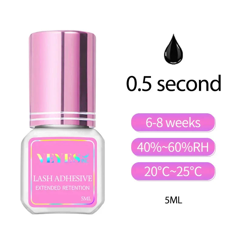 Veyes Inc 5ml Eyelash Extensions Glue Veyelash 1-2 Second Fast Drying Lash Adhesive 7 Weeks Retention Volume Glue Makeup Tools Lootquake LLC