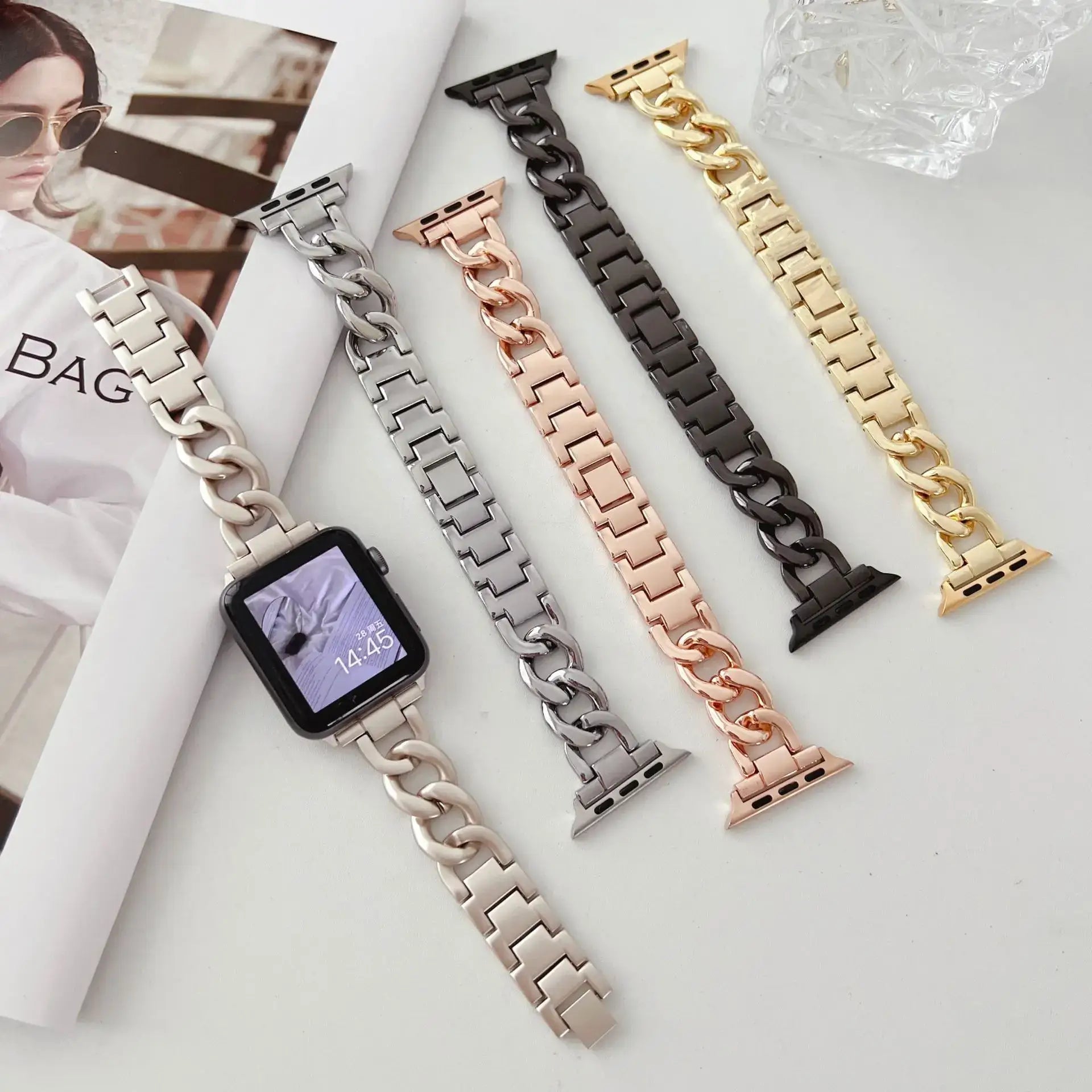 Apple Watch Metal Chain Strap - Premium Stylish Design BandsCo Straps