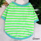 Stripe Spring Dog T-shirt Soft Small Medium Dog Puppy Clothing Shirt Vest Printed Pet Dog Puppy Vest T-shirt Dog Cloth Pi-Mart