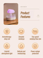Mi Mushroom Air Humidifier Wireless Fragrance Diffuser Bedroom Essential Oils Diffuser Rain Cloud Night Light Home Appliance Lootquake LLC