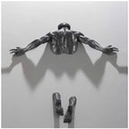 Creative Imitation Copper Wall Sculptures Statue For Unique Touch Resin Rock Climbing Man Background Wall Art 3D Through Wall Lootquake LLC
