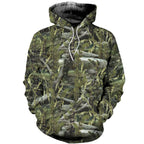 2024 Four Seasons Maple Leaf Camouflage 3D Sports Shirt Men's Fishing Outdoor Camping Hunting Clothing Jacket Men's Hoodie Pi-Mart