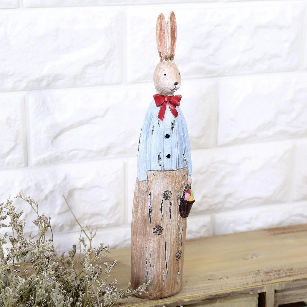 Cute Rabbit Statue Home Decor Bunny Easter Party Supplies Wedding Gift Craft Animal Bookshelf Bunny Sculpture Easter Decor