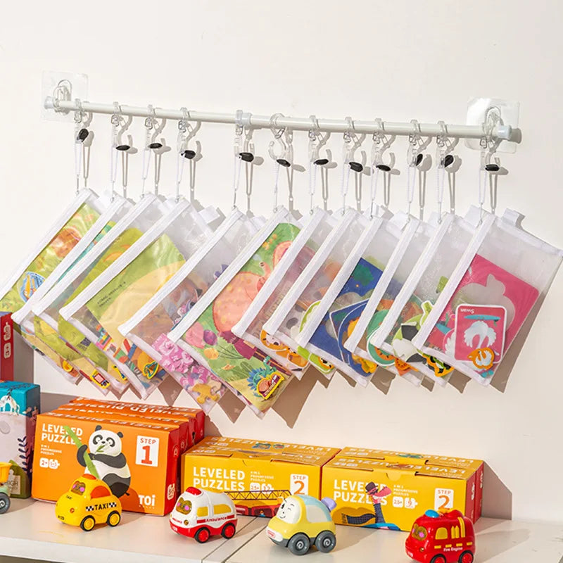 3pcs/1pcs Mesh Zipper Pouch Document Bag Children's puzzle piece storage bag Zip File Folders School Office Supplies Pencil Case Lootquake LLC