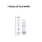 DELI Metal Sign Pen 0.5mm Gel Pens Golden Silver Color Metallic Writing Pen with Refills Smooth Writing School Office Supplies Lootquake LLC