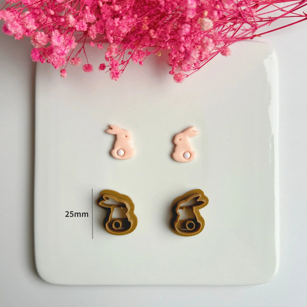 Easter Series Cute Cartoon Rabbit Carrot Shape Polymer Clay Cutters For DIY Earrings Jewelry Makings Embossing Cutting Die Lootquake LLC