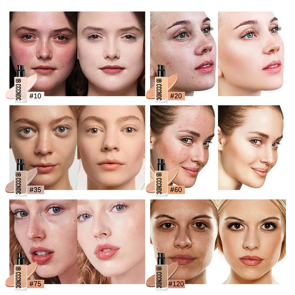 High Coverage Foundation Foundation Face Cream Cosmetic Foundations Makeup Waterproof Mist Korean Makeup Base Make Up Cc Bb Full Lootquake LLC