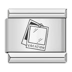 1pc New Designer Exploration Hotel Map Tent Charm Links Fit 9mm Bracelet Stainless Steel Jewelry DIY Making Bangle