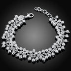 Fashion charm 925 Sterling Silver Bracelet for man woman Twisted rope chain fine jewelry Wedding party Christmas gift Lootquake LLC