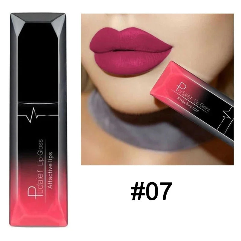 Waterproof Nude Matte Velvet Glossy Lip Gloss Lipstick Lip Balm Sexy Red Lip Tint 21 Colors Women Fashion Makeup Christmas Gifts Lootquake LLC