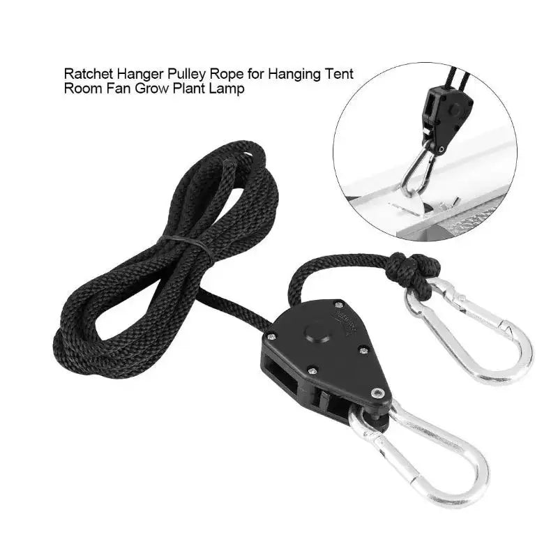 Lanyard Hanging 1/8" Grow Tent LED Grow Light Pulley Rope Ratchet Adjustable Rope For Room Box Growing Light Greenhouse Fixtures