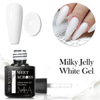 7ml Milky Jelly White Gel Nail Polish Natural Luster Long Lasting Nail Art All for Home DIY Manicure Soak Off UV LED Gel Vernis Lootquake LLC