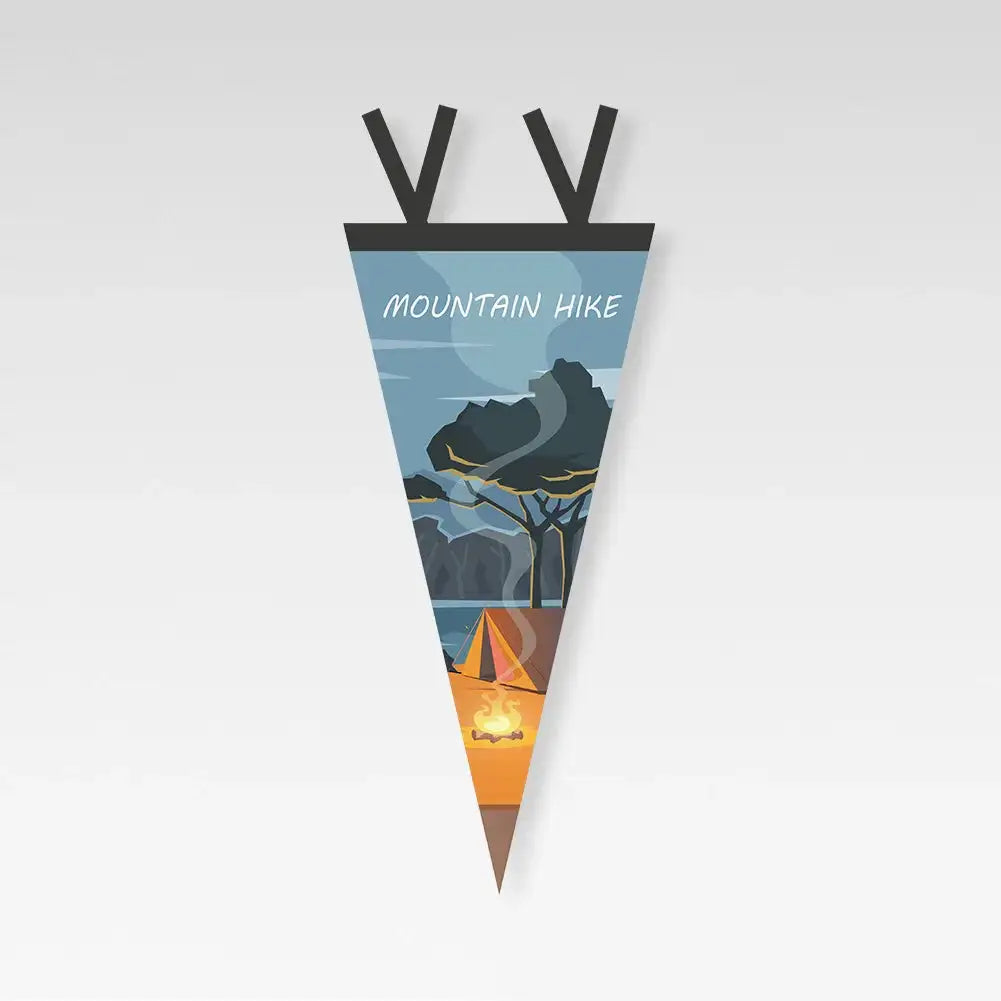 Outdoor Camping Tent Pennant Flags Picnic Canopy Atmosphere Decorations Camp Hanging Flags Holiday Scene Felt Bunting