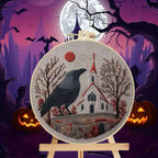 Halloween-themed pattern hand-embroidery DIY set material package, the set includes needles, threads, embroidery strips, and an Lootquake LLC