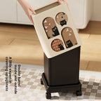 Premium Household Trash Can - Stylish Lidded Waste Bin with Wheels, Oversized Multipurpose Garbage Bin for Living Room & Bedroom Lootquake LLC