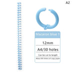 5pcs Loose-leaf Binding Ring Spring Spiral Rings Plastic Binder Strip 30 Holes For A4 Paper Notebook Stationery Office Supplies Lootquake LLC