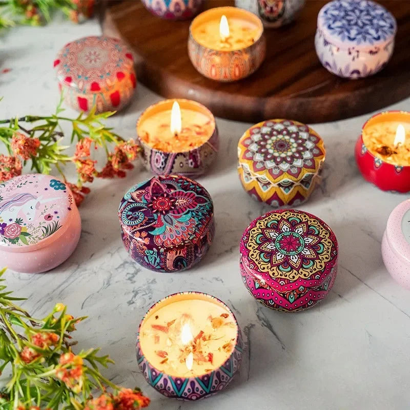 1Pcs/Box Scented Candle Set Gift Islamic Arabian Patterns Fragrance Candle Jar DIY Smokeless Couples Romantic Incense Candles Lootquake LLC