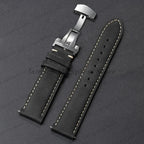 Motorola Moto Leather Watch Band, Butterfly Buckle Strap, Brown