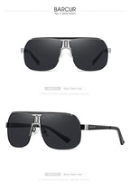 BARCUR Polarized Sunglasses for Men – Trendy UV400 Gradient Lens Oval Comfortable Frame Sports Driving Hiking Fishing Outdoor Fashion Eyewear with Durable Stainless Steel Frame – Casual Apparel Accessory Gift for Him Stevvex