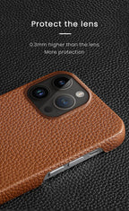 Genuine Leather Phone Case for iPhone 13 14 Pro Max 12 Mini 12 Pro Max Back Cover Neon Orange Silicone Phone Cover Wireless Charging Compatible Shockproof Protective Case for iPhone Stevvex