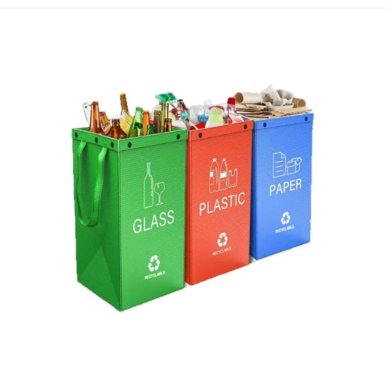 3pcs/set Large Capacity Foldable Trash Bin Portable Kitchen & Outdoor Camping Waste Basket Storage Bag for Home Travel Picnic Lootquake LLC