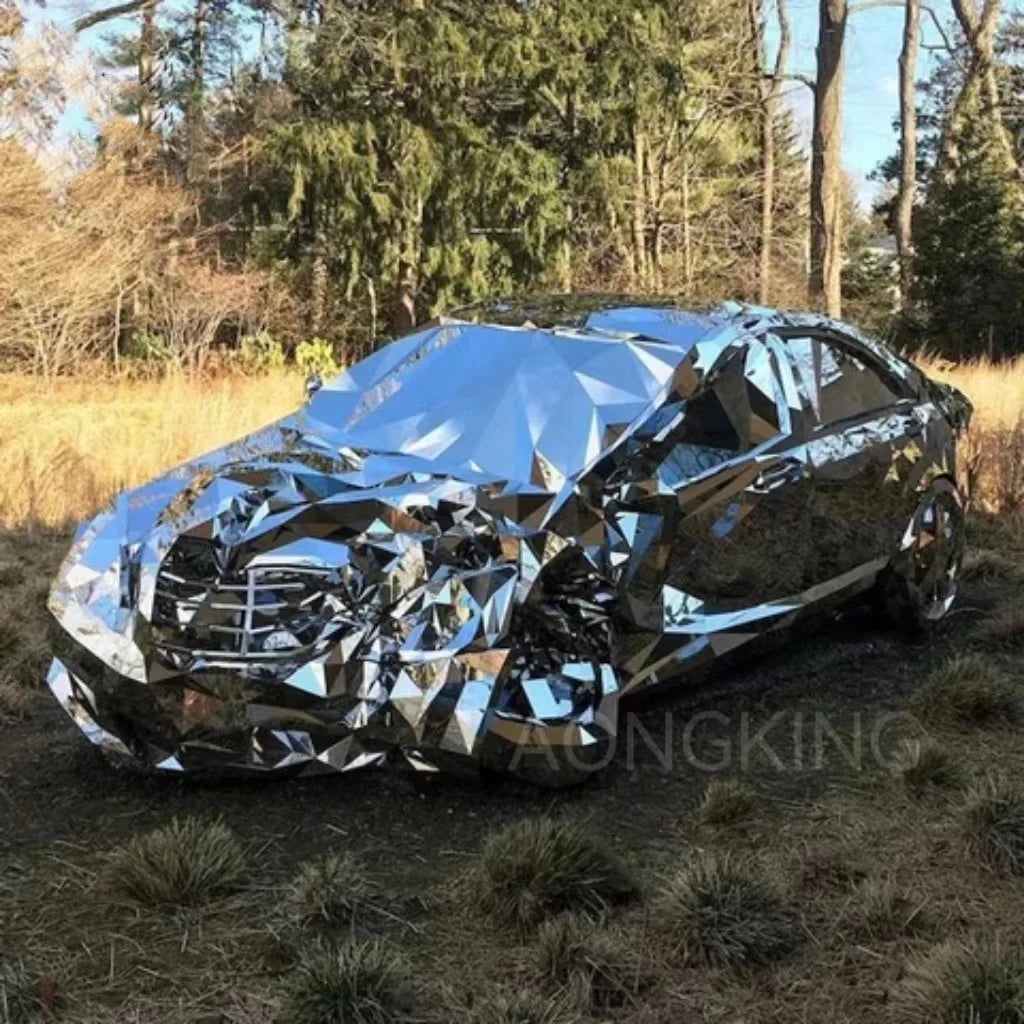 Cool Design outdoor abstract large stainless steel car statue Lootquake LLC